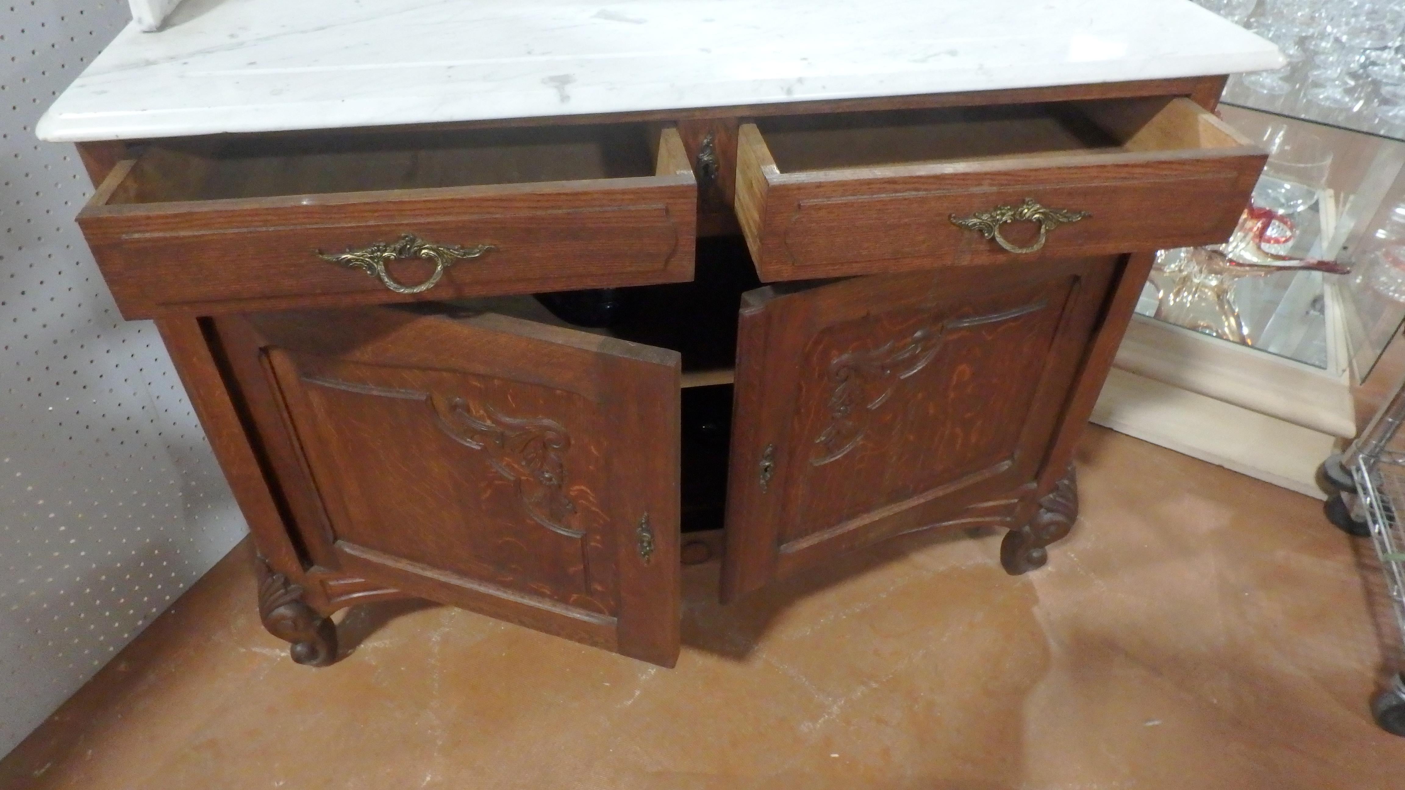 Unknown Washstand with Marble Top For Sale