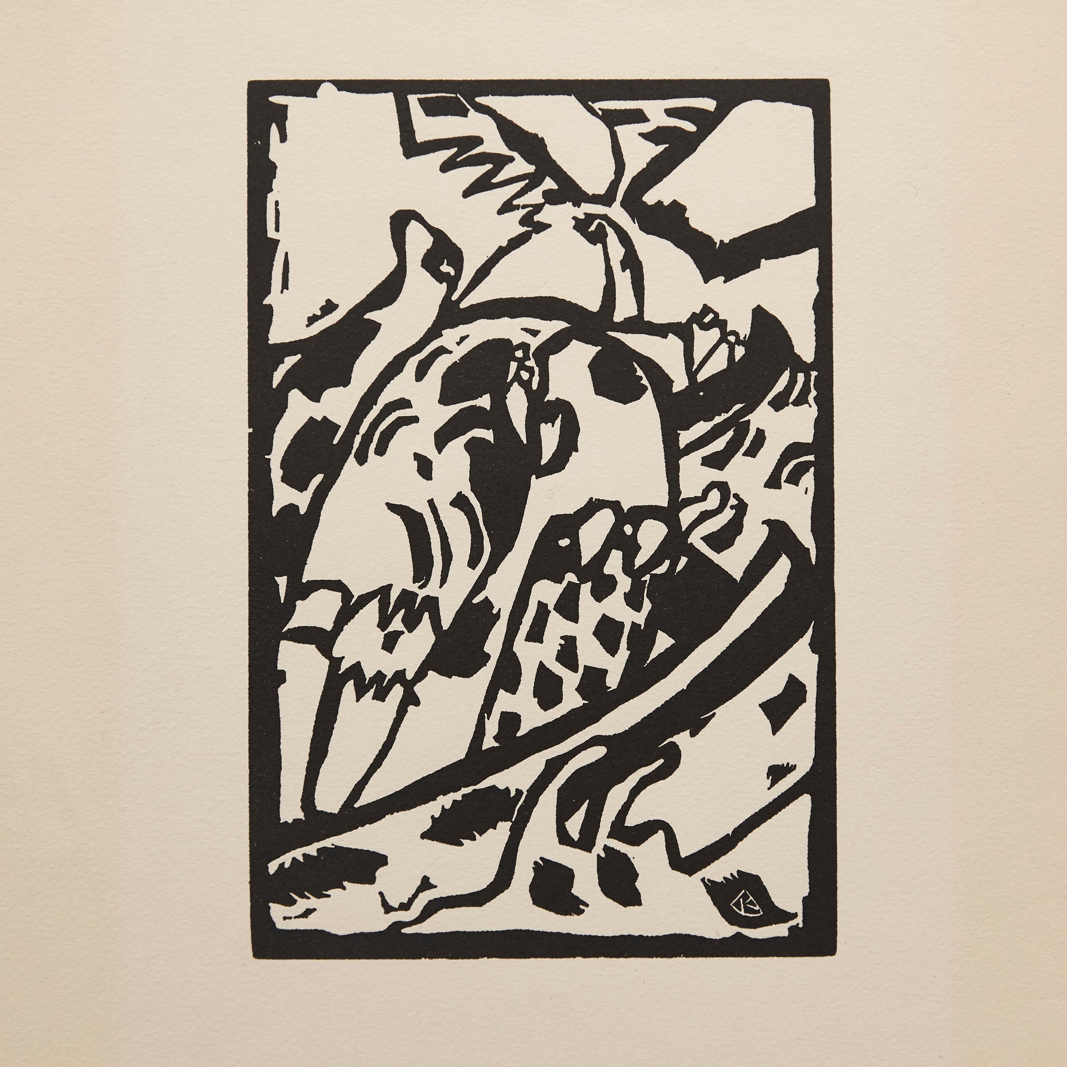 Woodcut by Wassily Kandinsky.
Wood engraving for the portfolio 