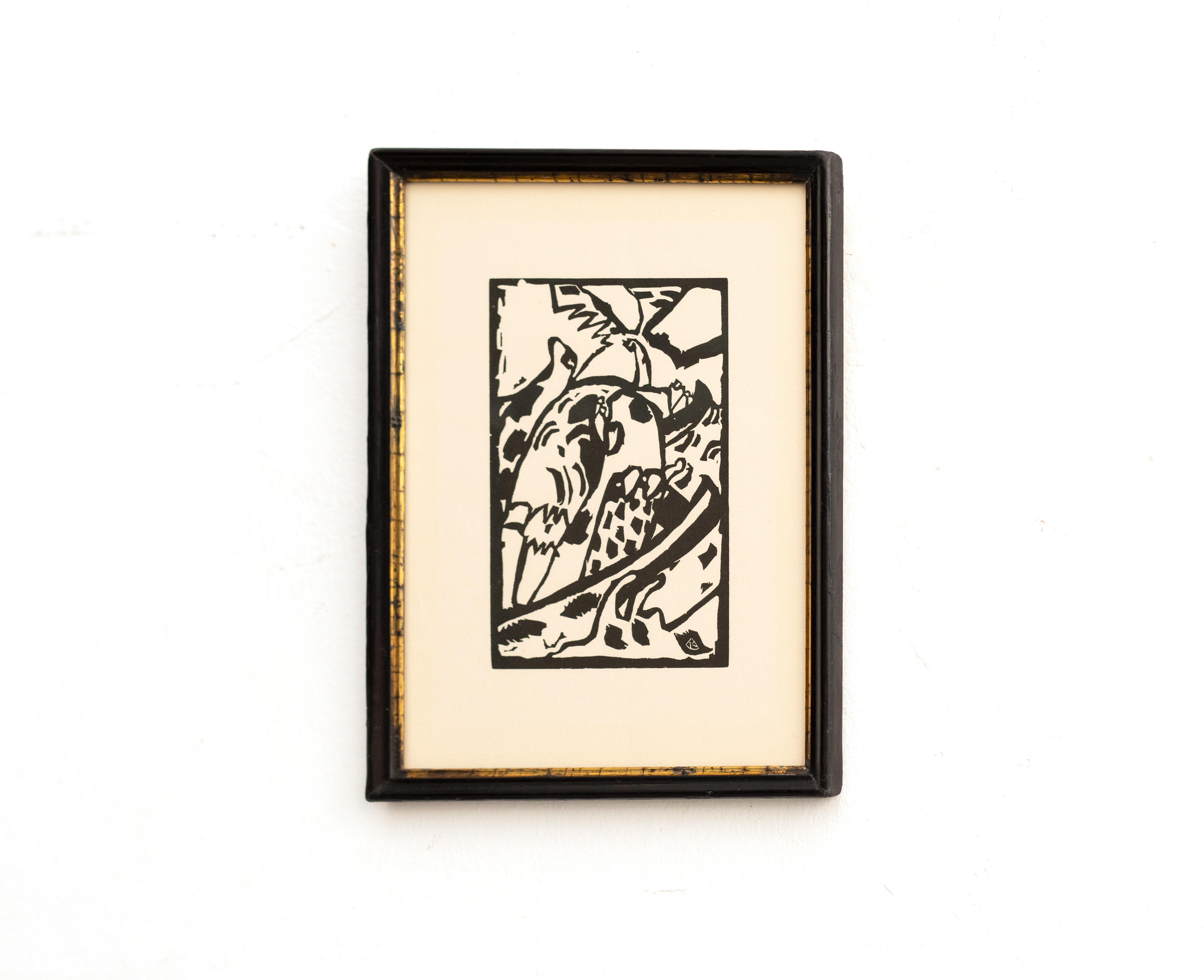 Woodcut by Wassily Kandinsky.
Wood engraving for the portfolio 