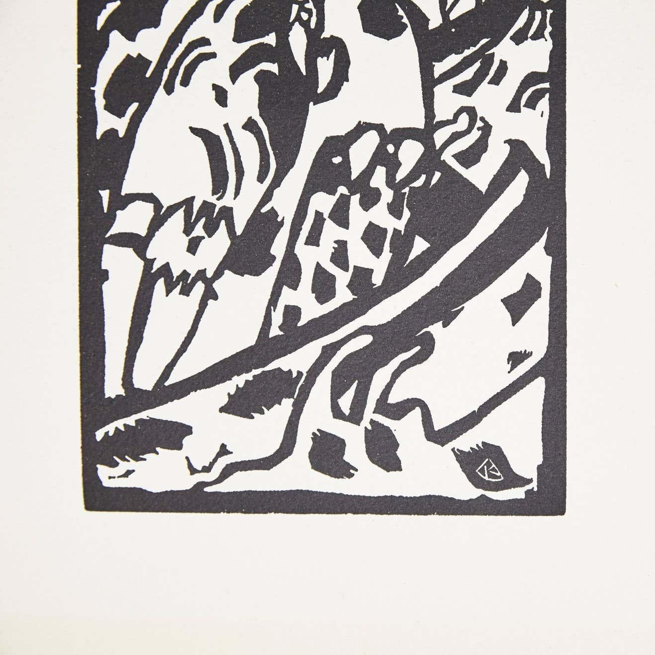 Woodcut by Wassily Kandinsky.
Wood engraving for the portfolio 