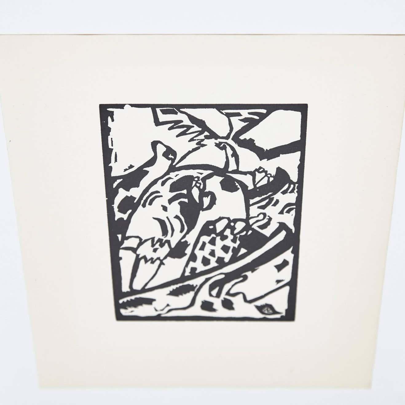 Mid-20th Century Wasilly Kandinsky, Wood Engraving for 