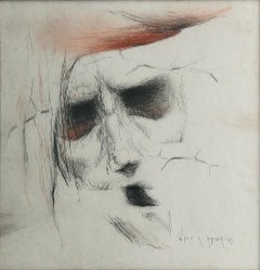 Untitled, Figurative, Mixed Media Paper, by Indian Artist Wasim Kapoor-En Stock
