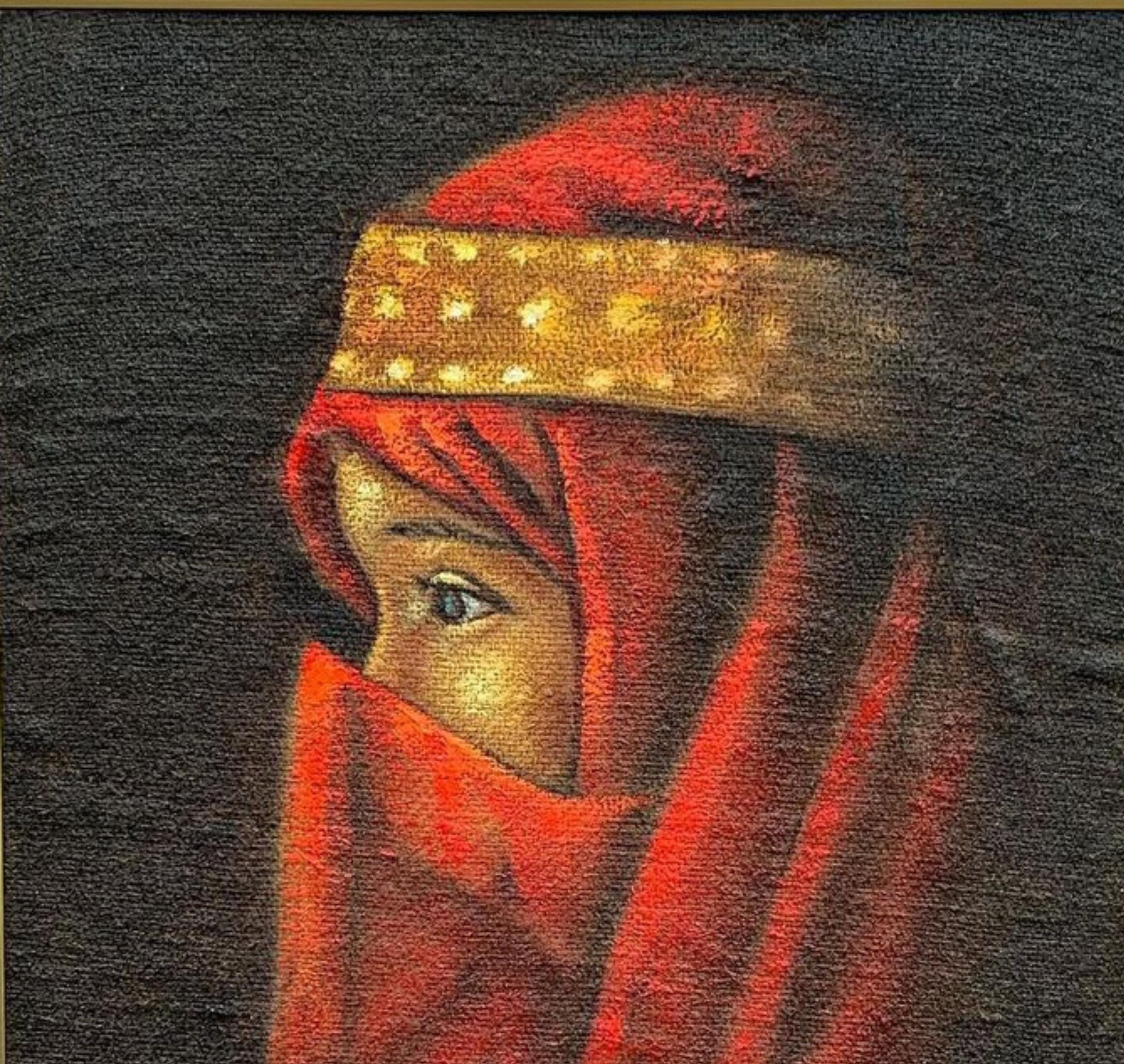 Adecuado - Siglo XXI, Contemporáneo, Retrato Figurativo, Religioso, Mujer - Painting de Wasiu Adelakun