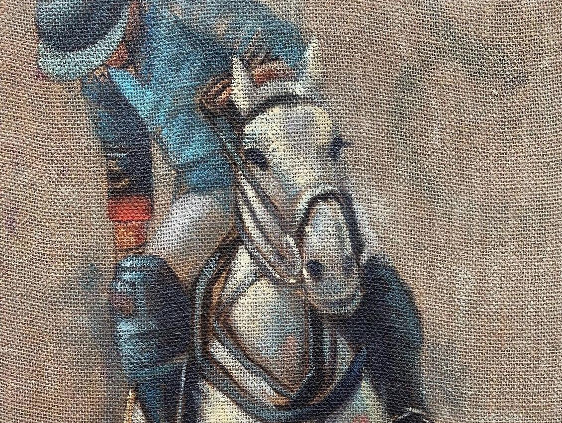 Procedimiento de envío
Se envía en un tubo bien protegido desde Nigeria
Esta obra es única, no es un grabado ni otro tipo de copia.
Acompañado de un Certificado de Autenticidad.

Sobre el artista
Nacido en 1981 en Ayetoro, Wasiu Adelakun se licenció