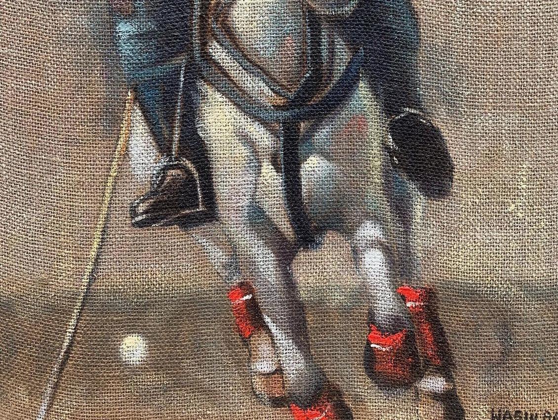 En Defensa - Siglo XXI, Contemporáneo, Retrato Figurativo, Jinete, Deporte en venta 1