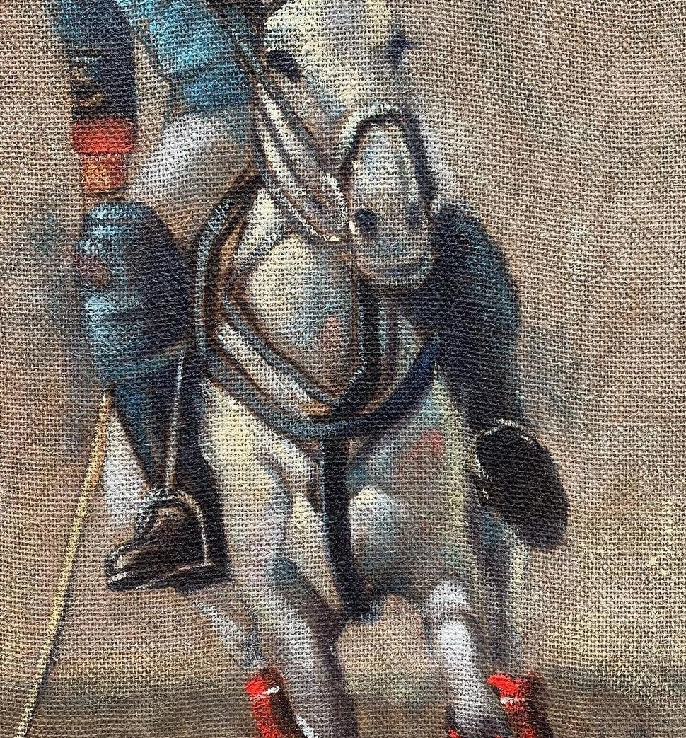 En Defensa - Siglo XXI, Contemporáneo, Retrato Figurativo, Jinete, Deporte en venta 2