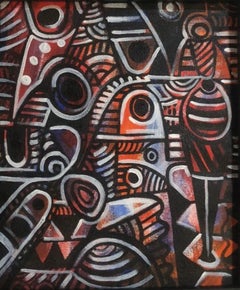 Afrika-Motive 1 -21. Jahrhundert Zeitgenössisch, Abstrakter Expressionismus, Design