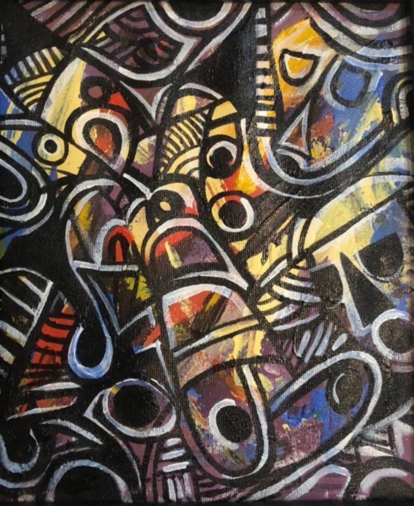 Afrika-Motive 8 -21. Jahrhundert Zeitgenössisch, Abstrakter Expressionismus, Design
