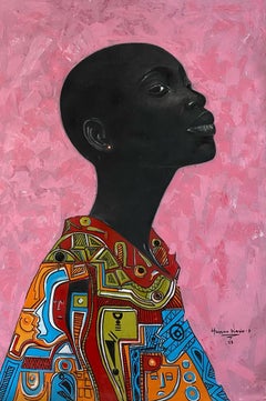 La calva es bella -Siglo XXI, Contemporáneo, Retrato figurativo, África Mujeres