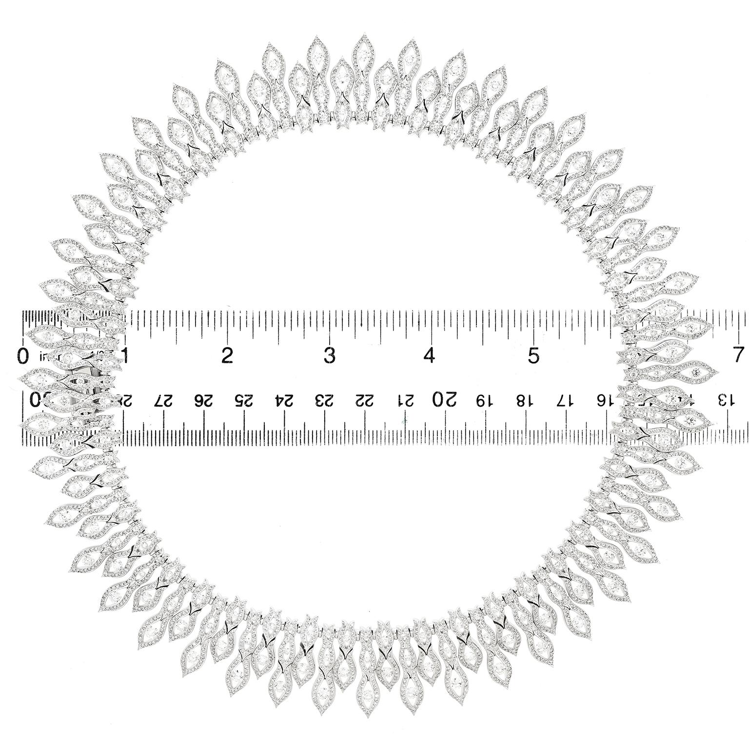 Waskoll Paris Collier Flamme 24 carats de diamants en vente 1