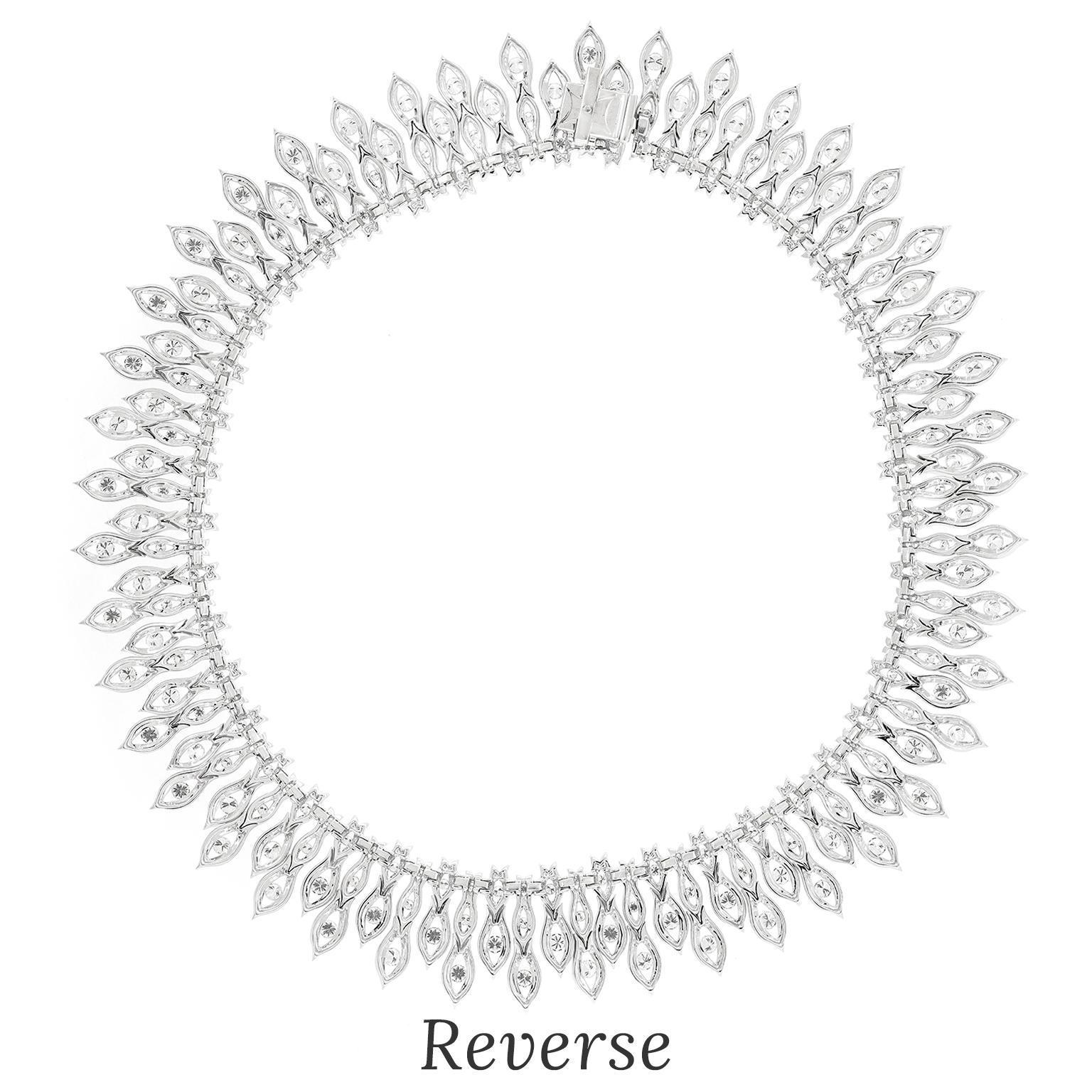 Waskoll Paris Collier Flamme 24 carats de diamants en vente 2