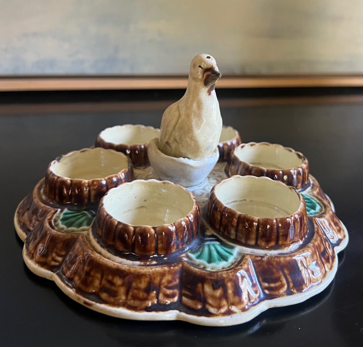 Belgian Wasmuel Egg Dish, Belgium C 1880