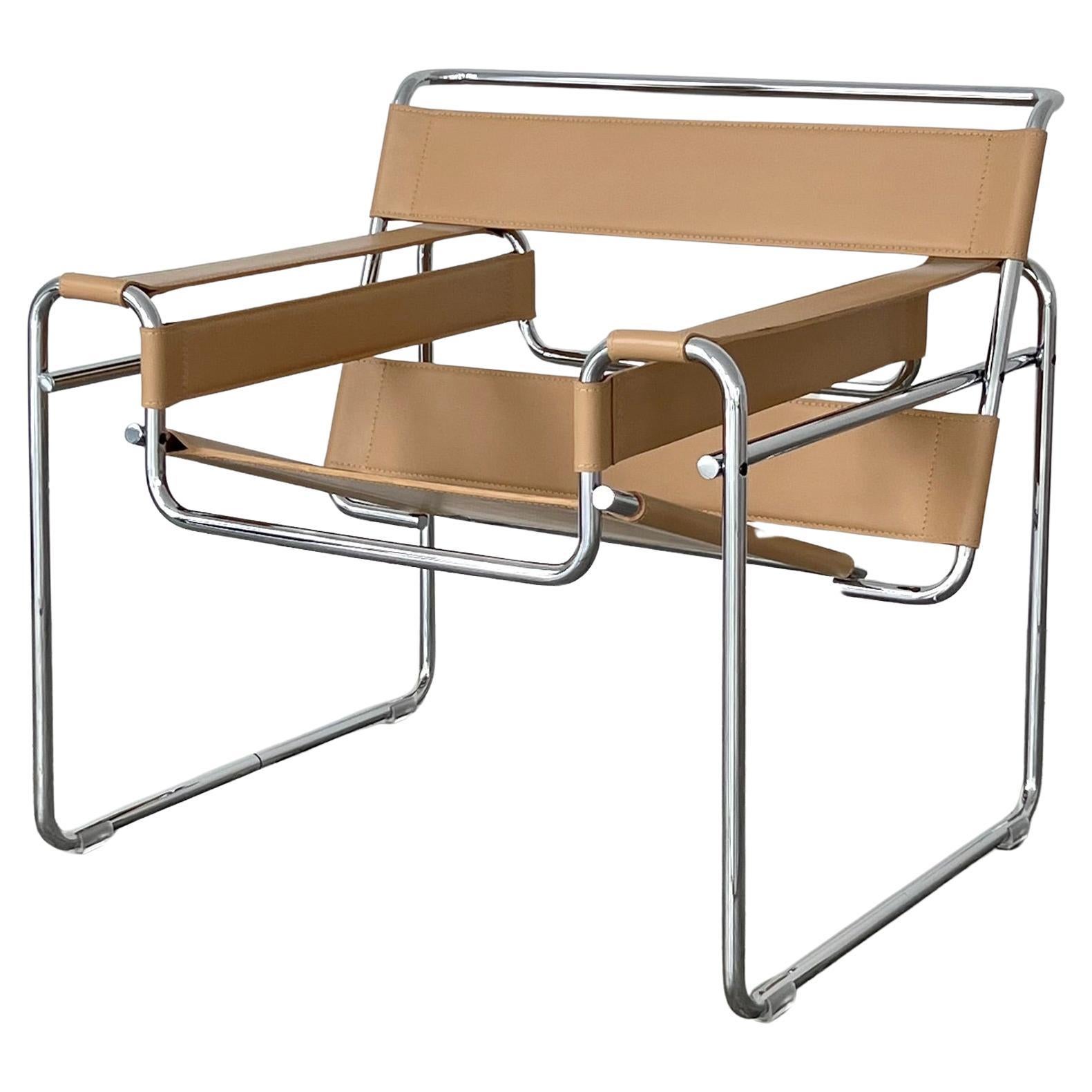 Fauteuil Wassily de Marcel Breuer Gavina édition Italie années 1960 en vente