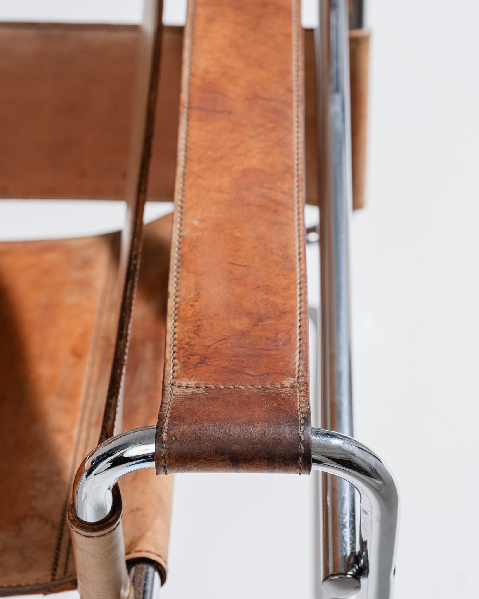 Wassily B3 Sessel in cognacfarbenem Leder, Marcel Breuer, 1970er Jahre im Angebot 12
