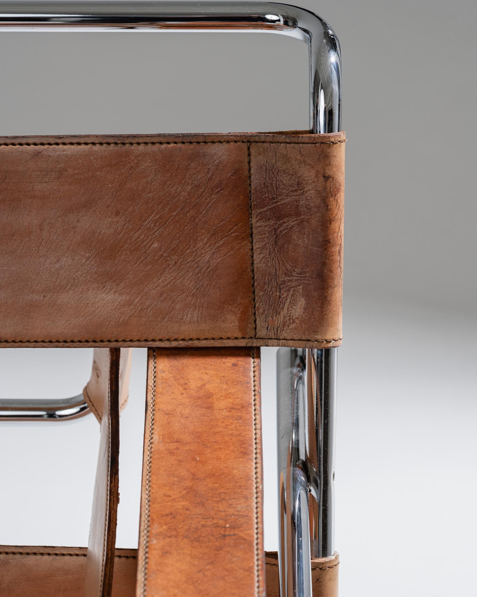 Wassily B3 Sessel in cognacfarbenem Leder, Marcel Breuer, 1970er Jahre im Angebot 13