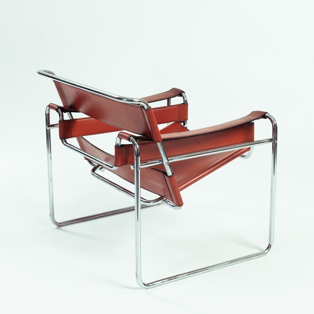 Wassily B3 lounge chair by Marcel Breuer in brown for Knoll, 1960s 4