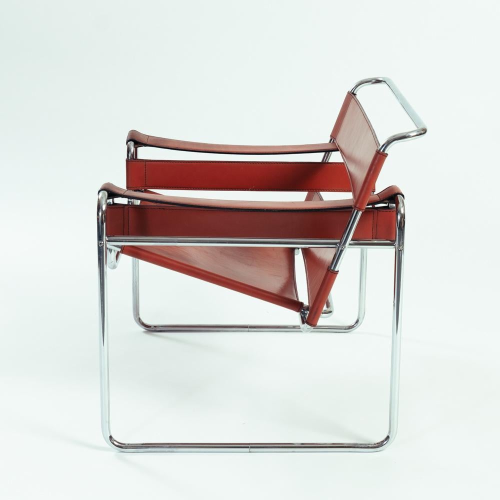 Wassily B3 lounge chair by Marcel Breuer in brown for Knoll, 1960s 6