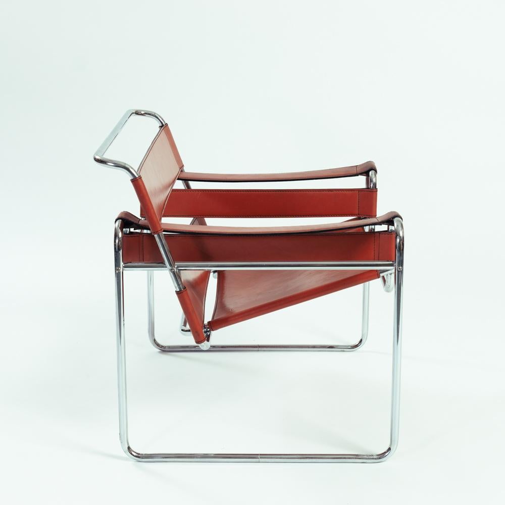 German Wassily B3 lounge chair by Marcel Breuer in brown for Knoll, 1960s