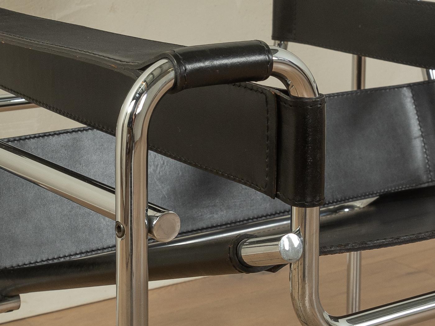 Stainless Steel Wassily Chair B3 by Marcel Breuer For Sale