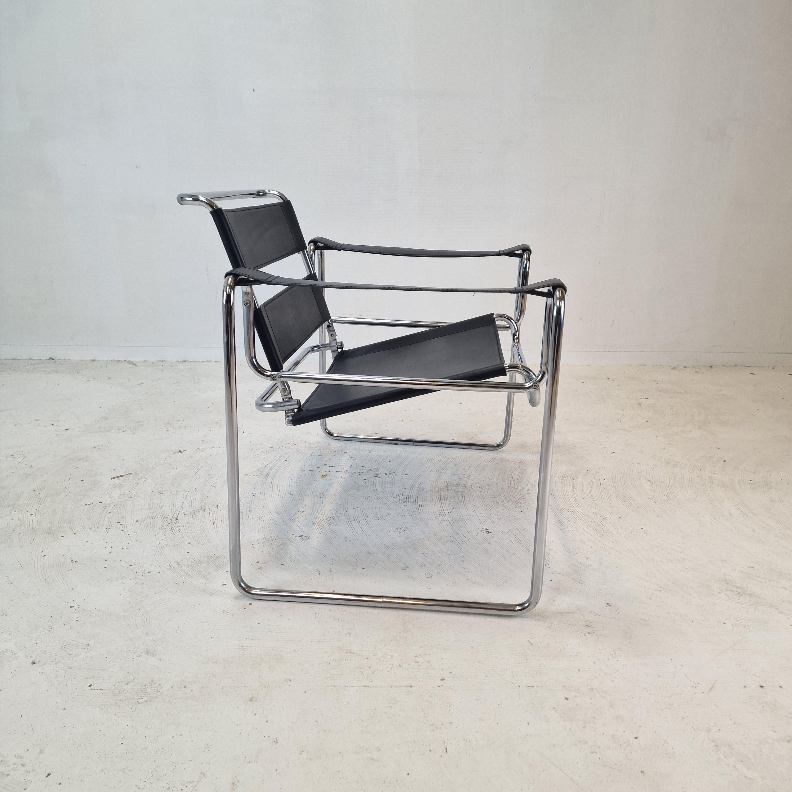 Fin du 20e siècle Chaise Wassily de Marcel Breuer, années 1980 en vente