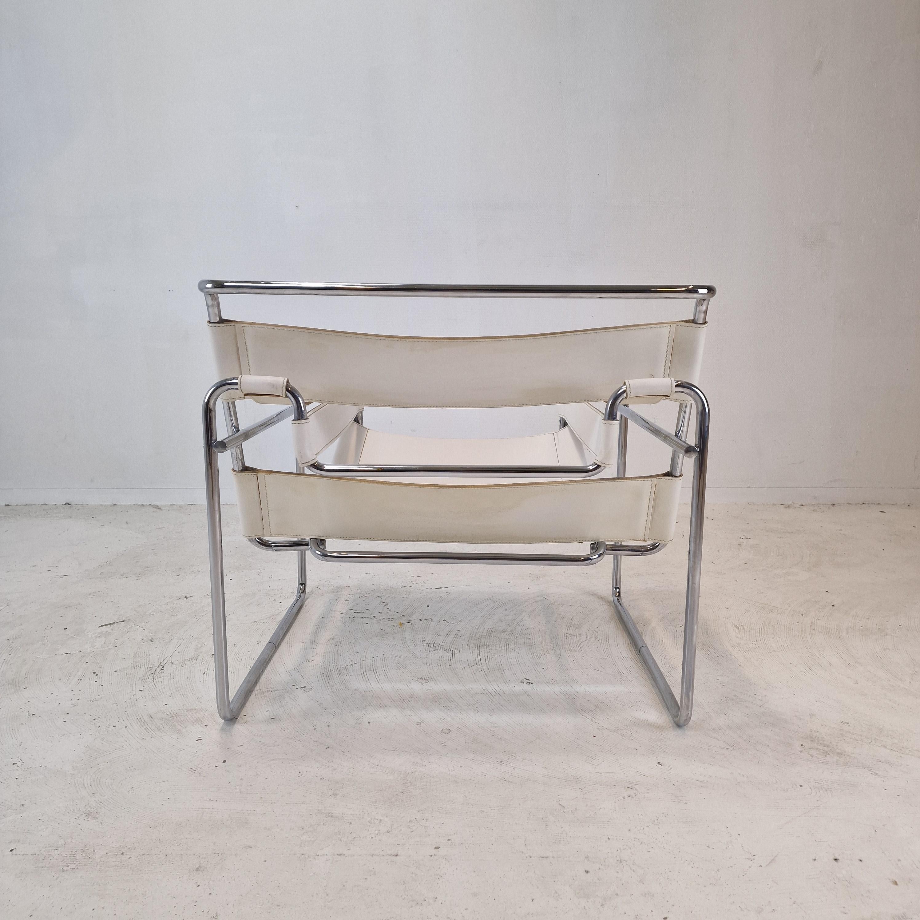 Metal Wassily Chair by Marcel Breuer, 1980s For Sale