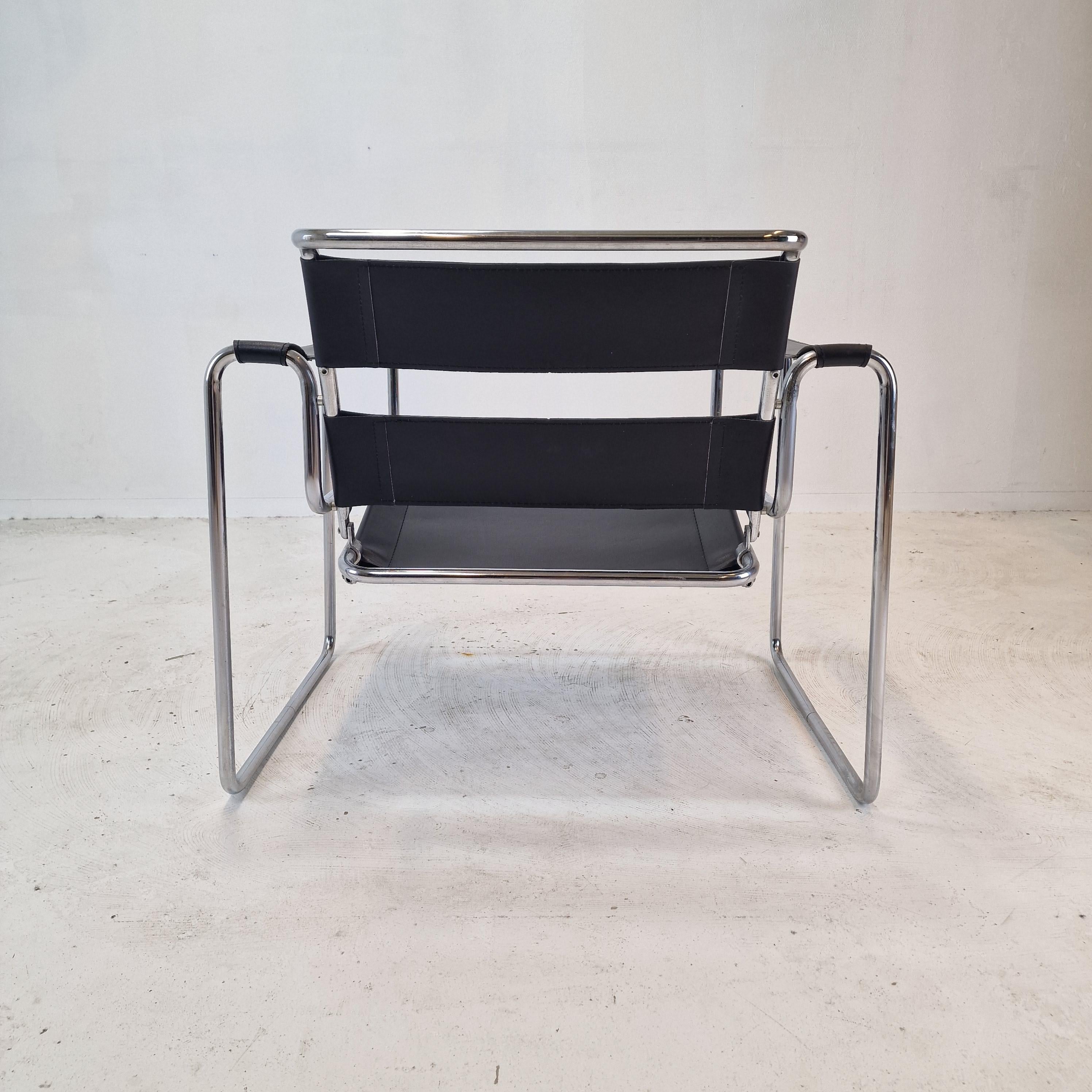 Metal Wassily Chair by Marcel Breuer, 1980s For Sale