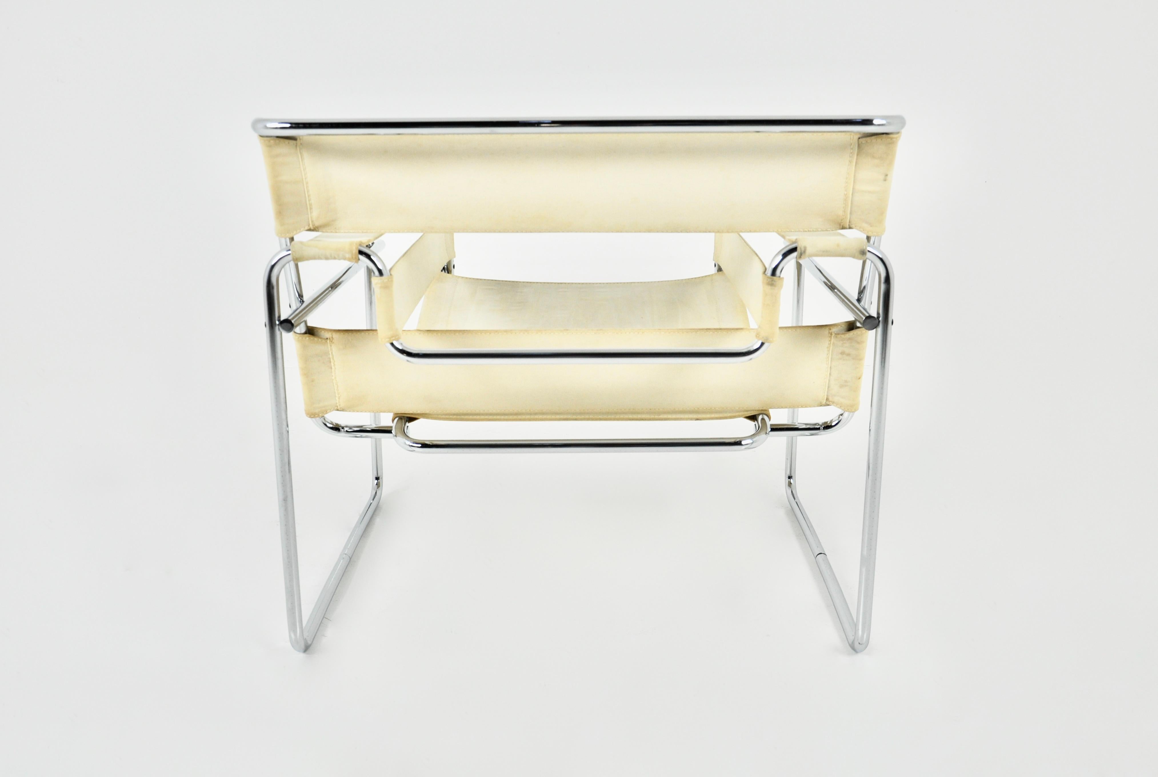 Fin du 20e siècle Chaise Wassily de Marcel Breuer pour Gavina, 1970 en vente