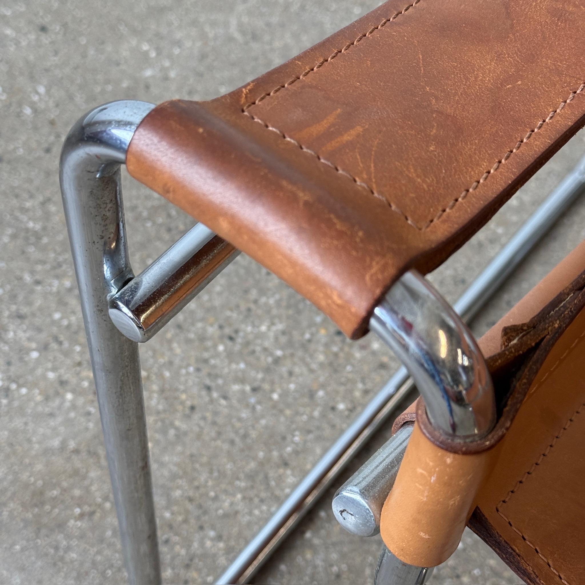 Leather Wassily Chair by Marcel Breuer for Knoll