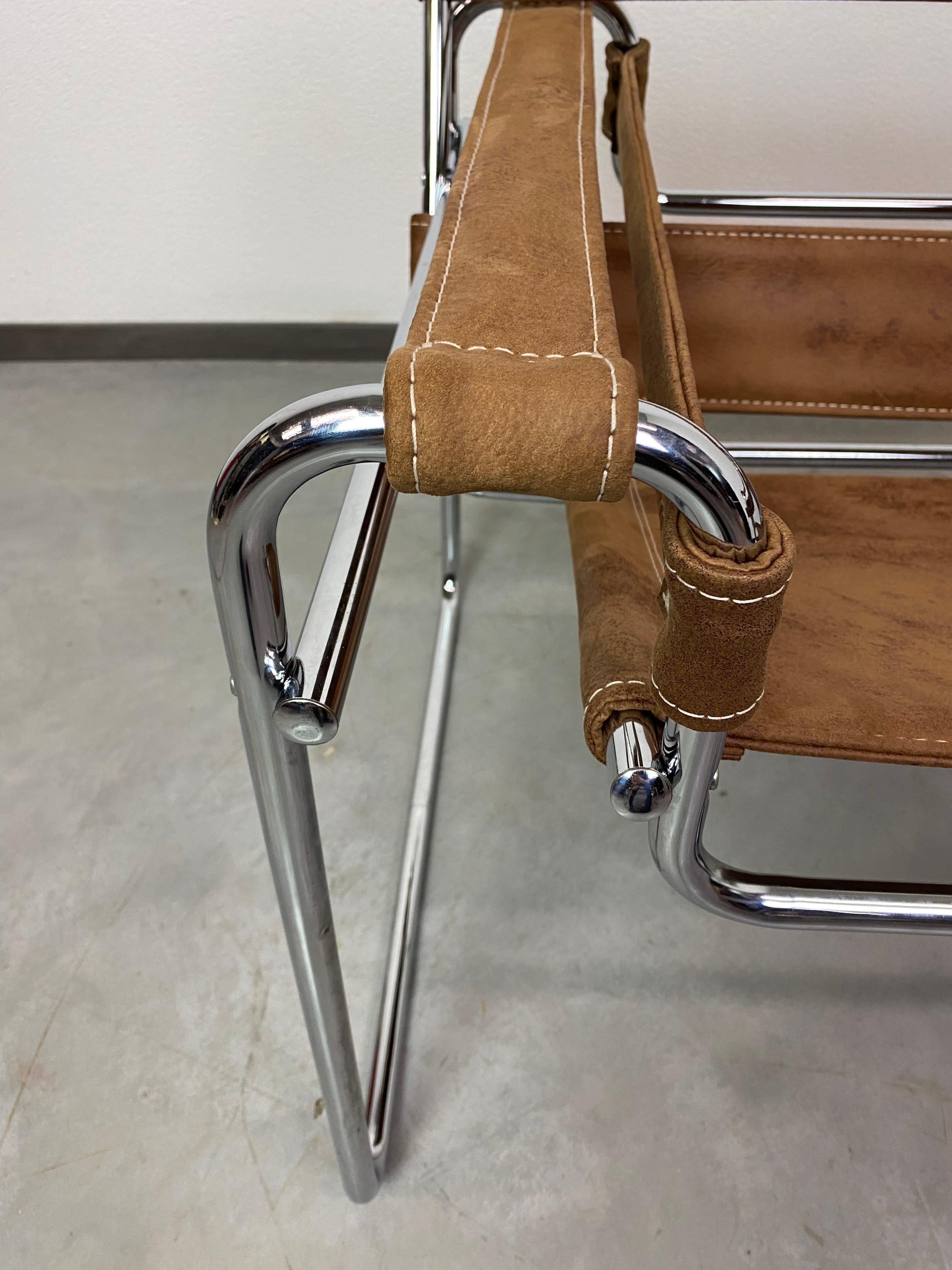 Stainless Steel Wassily chair by Marcel Breuer For Sale