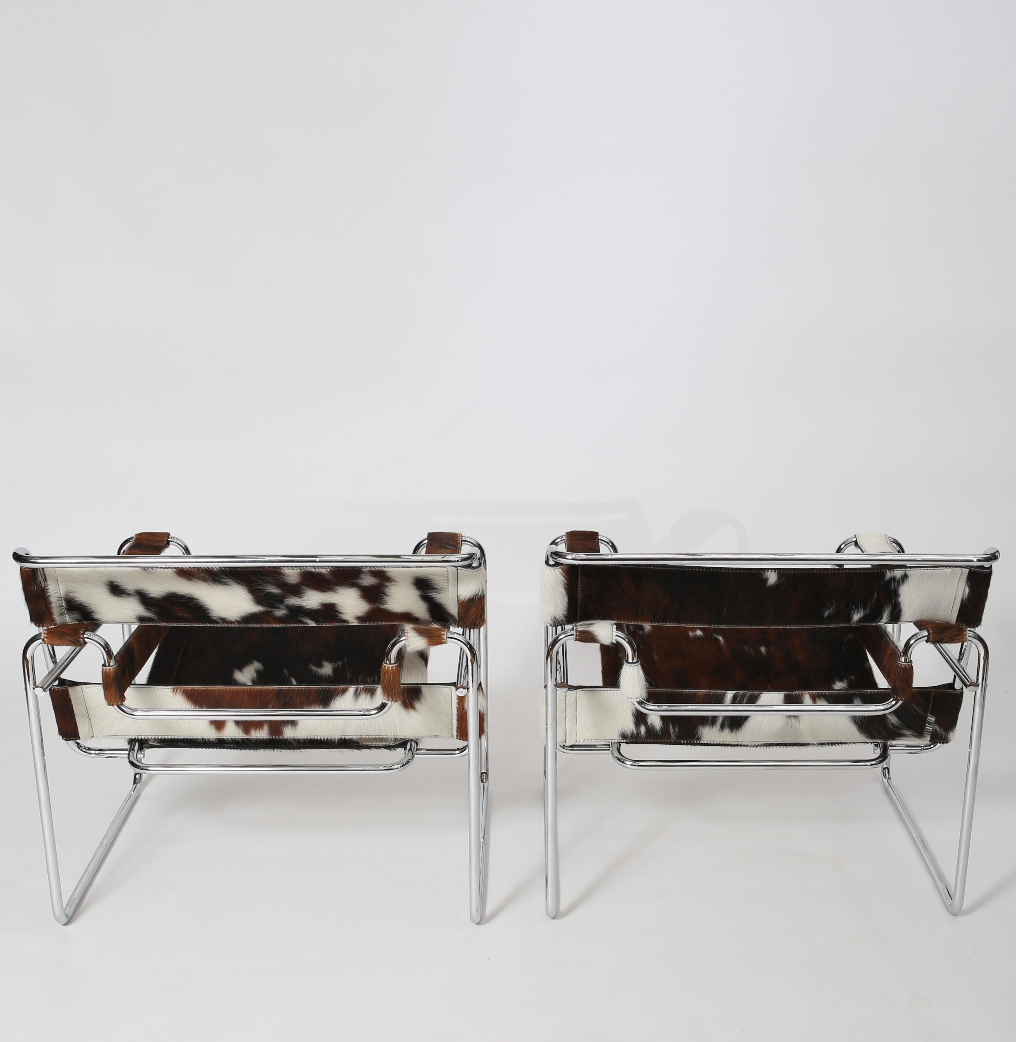 italien Paire de chaises Wassily de Marcel Breuer pour Knoll