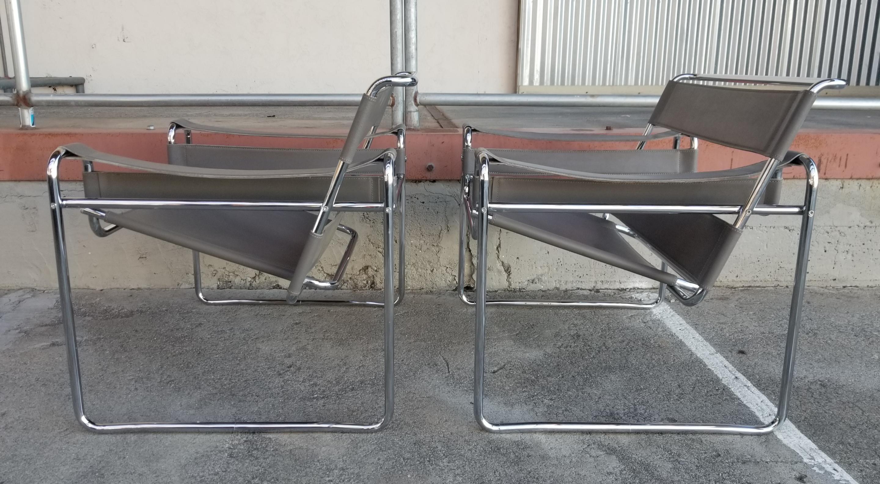 Polished Wassily Chairs by Marcel Breuer