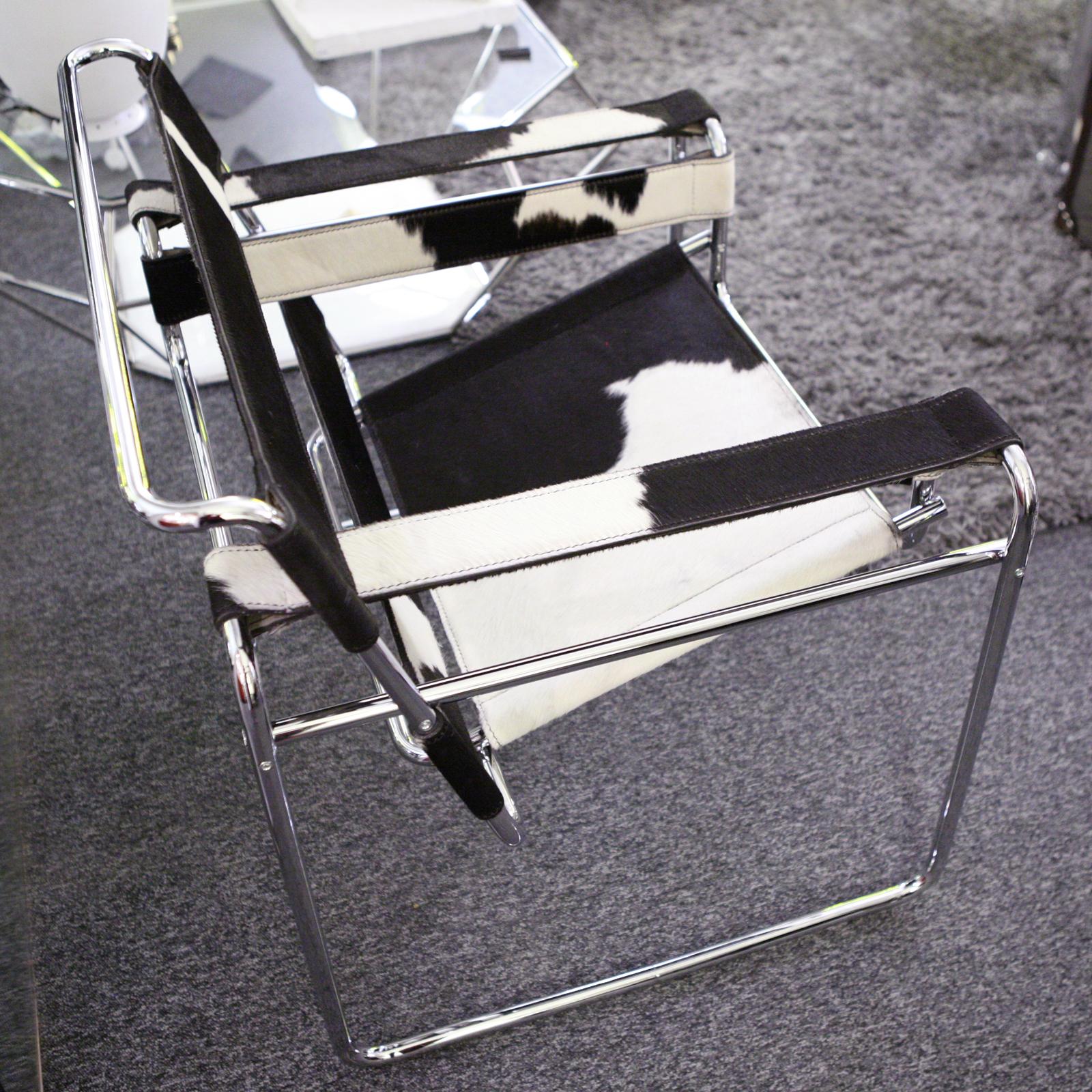 Wassily Rindsleder-Sessel 2 Sessel (Handgefertigt) im Angebot