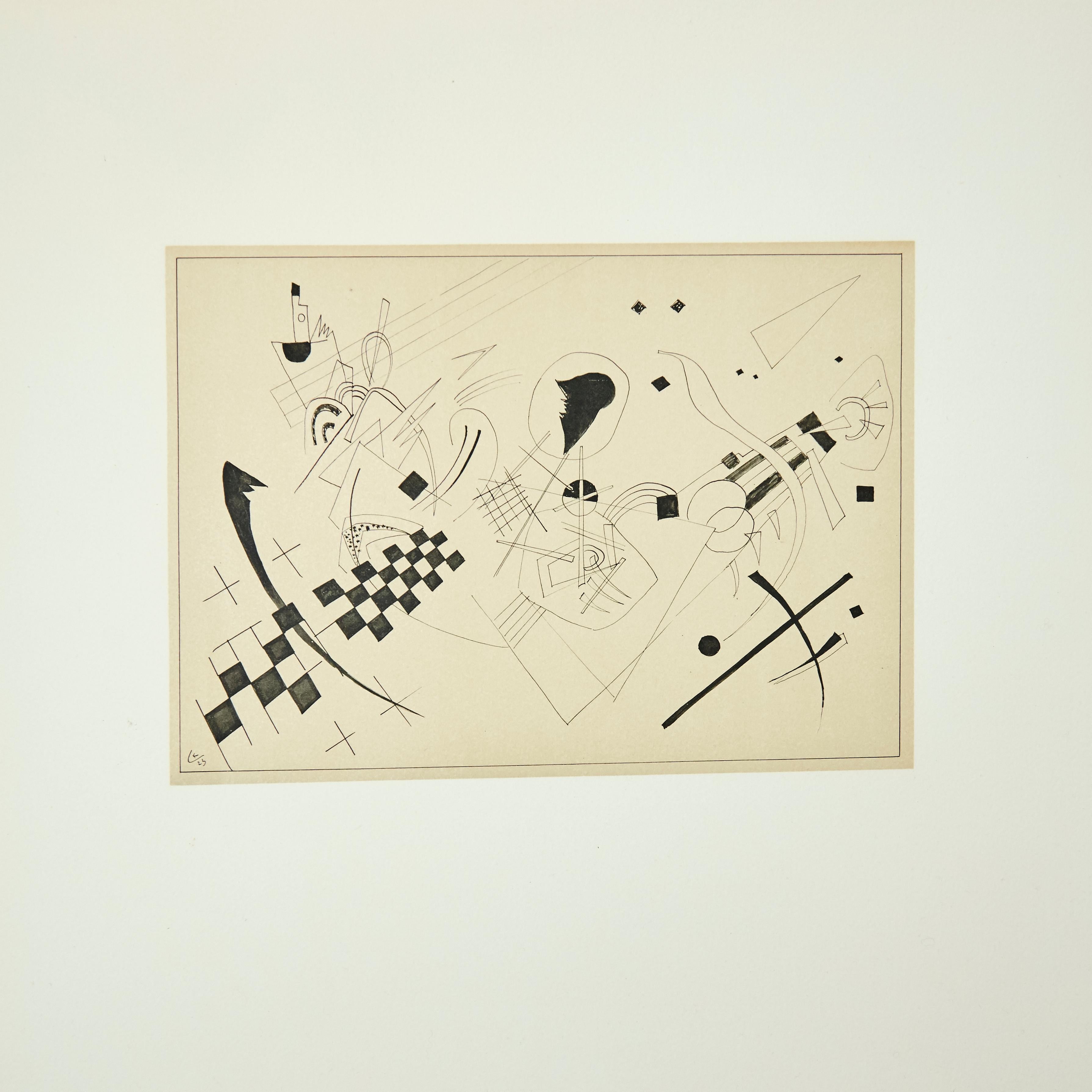 Vasily Kandinsky abstract etching, circa 1960.
In original condition, with minor wear consistent with age and use, preserving a beautiful patina.

Certified and signed on the back by the wife of Kandinsky.

Material:
Paper

Dimensions:
W