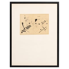 Wassily Kandinsky Framed Abstract Etching, circa 1960 