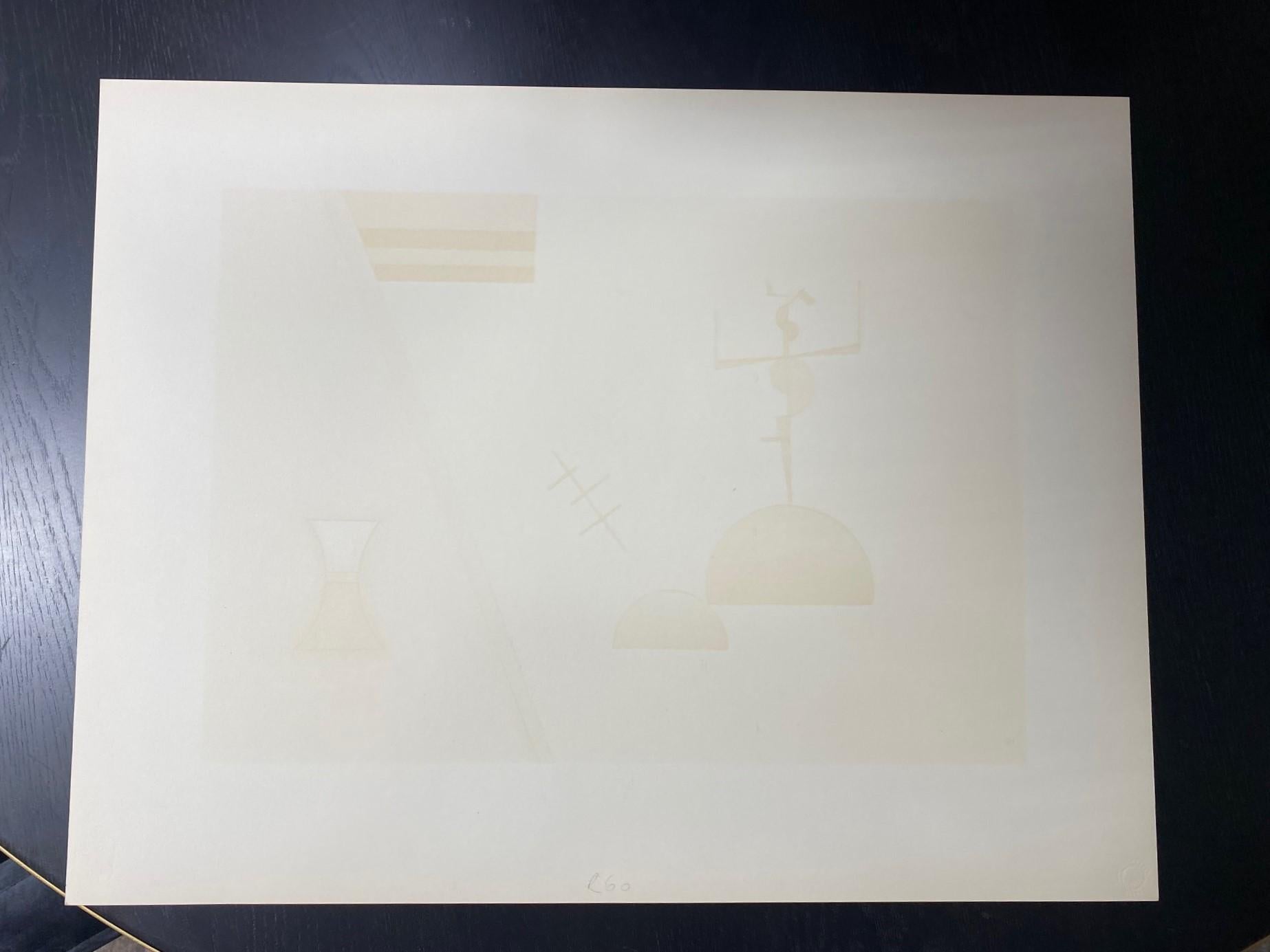 Paper Wassily Kandinsky Limited Edition Lithograph Deux Raies Noir Two Black Lines