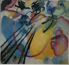 Wassily Kandinsky Abstract Silk Screen Print Titled Improvisation 26