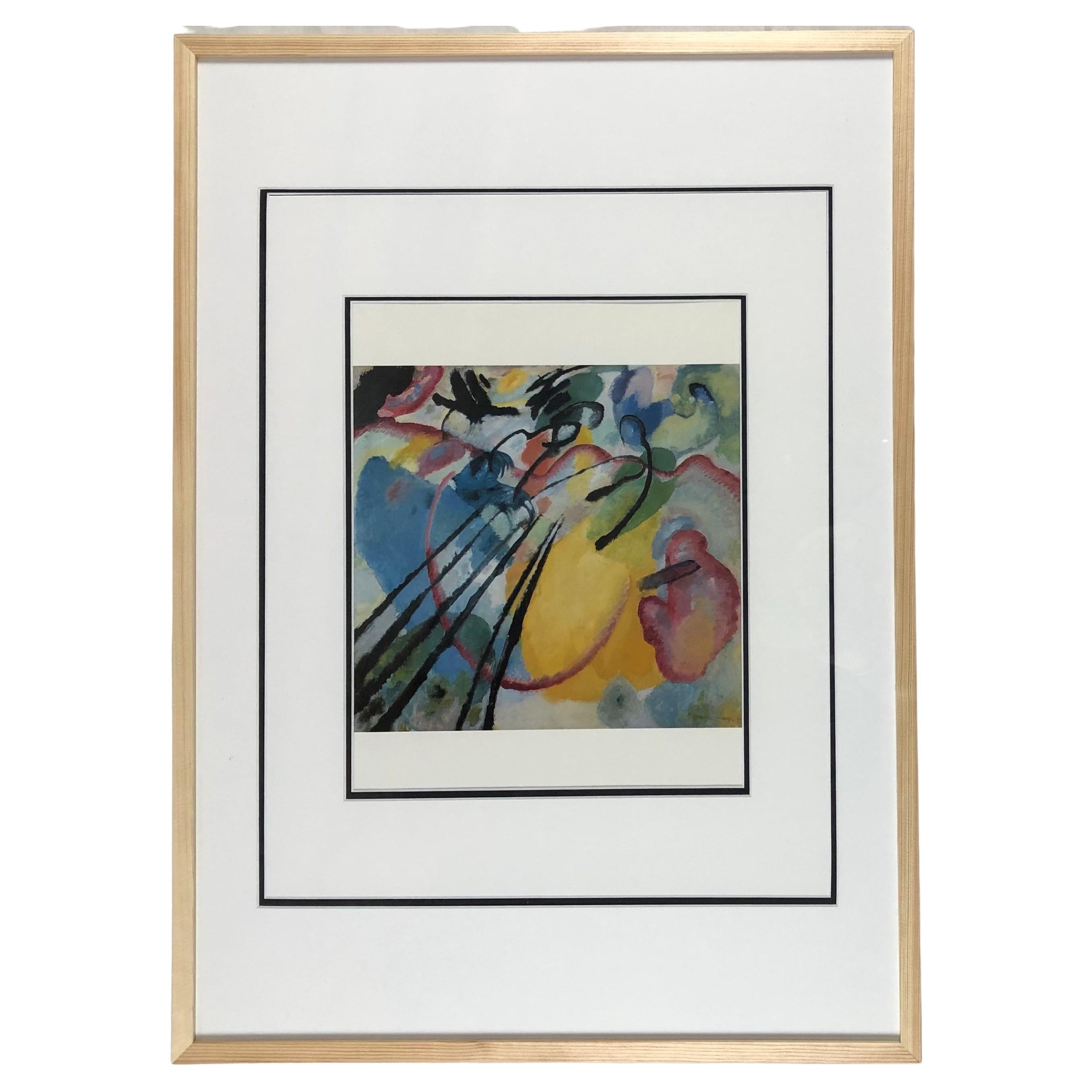 Wassily Kandinsky sérigraphie abstraite en soie intitulée Improvisation 26
