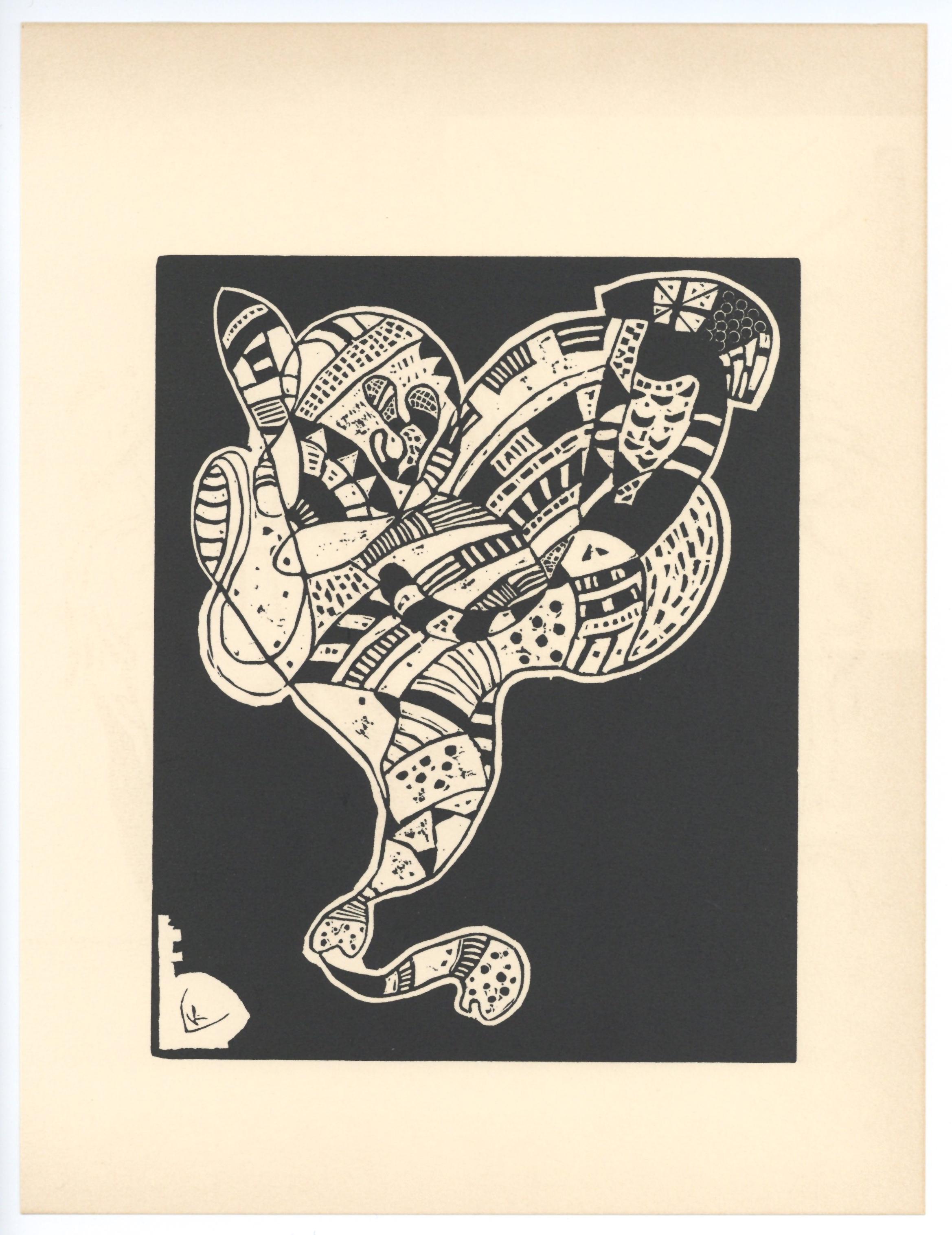 "10 Origin" original woodcut - Print by Wassily Kandinsky