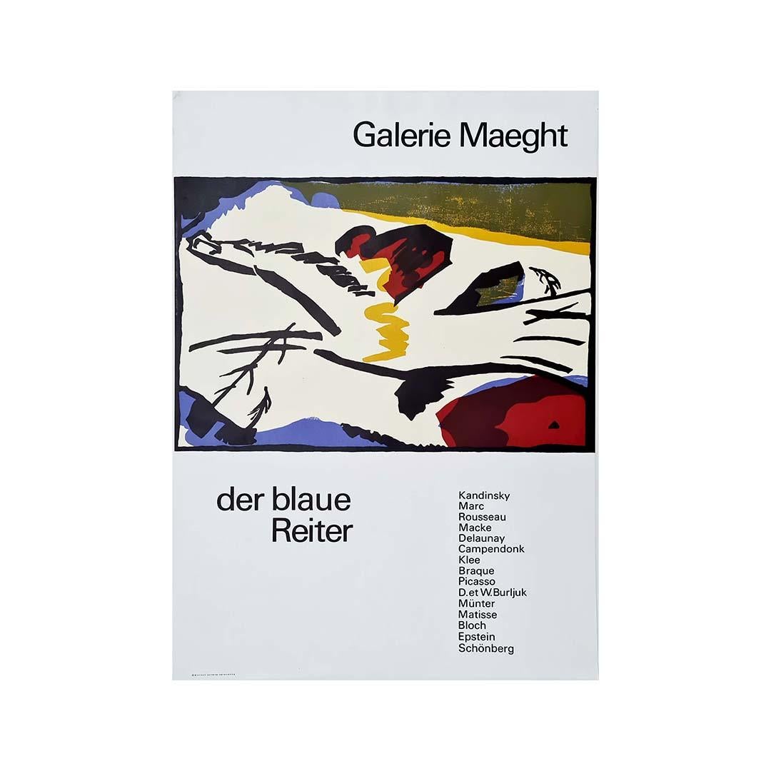 1962 Original Poster by Kandinsky - Der blaue reiter at Maeght gallery - Print by Wassily Kandinsky