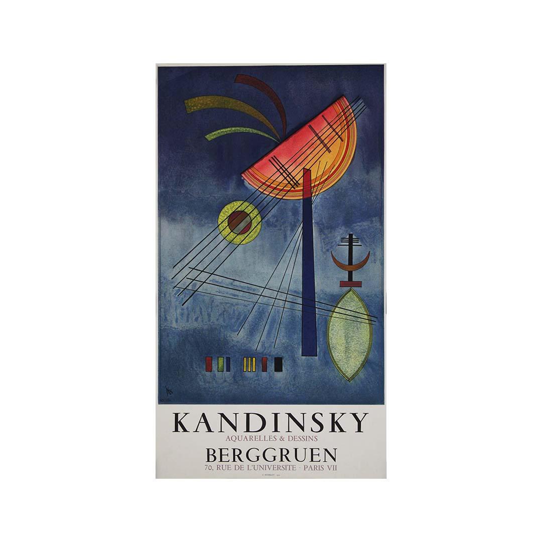 1972 Original poster by Kandinsky Aquarelles et Dessins at the Galerie Berggruen For Sale 2