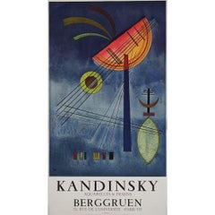 Vintage 1972 Original poster by Kandinsky Aquarelles et Dessins at the Galerie Berggruen