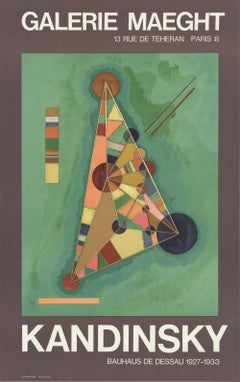 Vintage 1985 After Wassily Kandinsky 'Bauhaus' Expressionism Multicolor, Green France