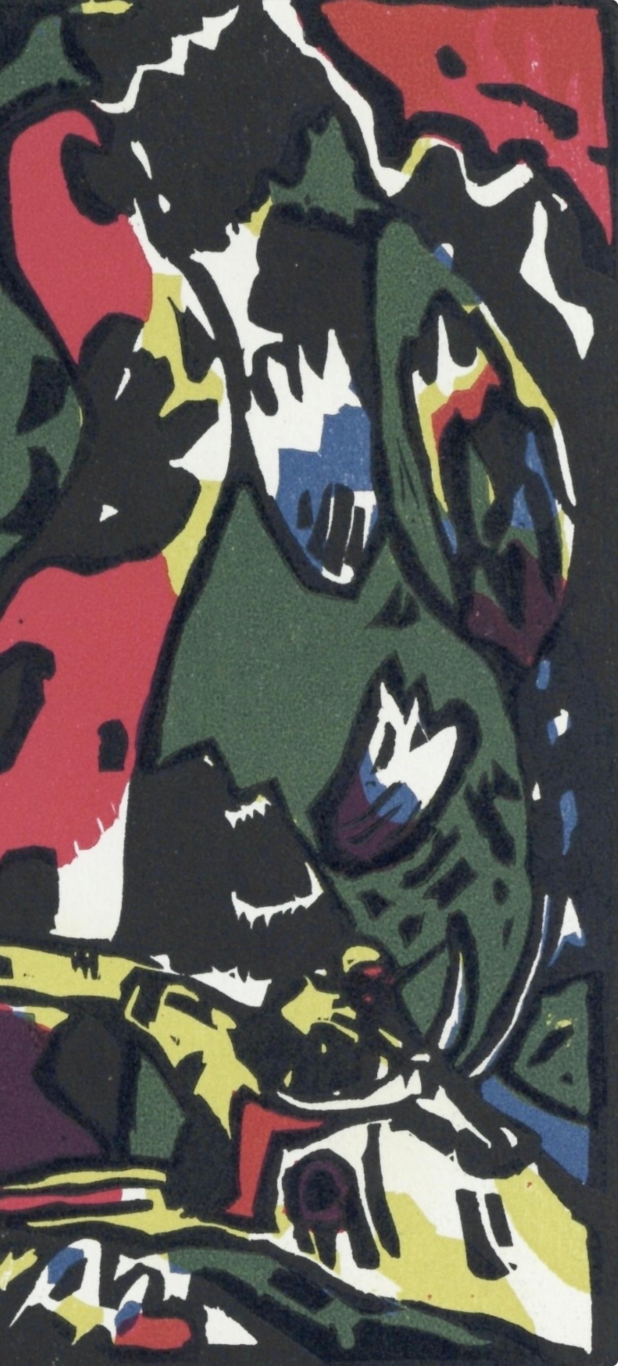 Bogenschütze (Röthel 79), Società internazionale d'arte XXe siècle - Abstract Print Nero di Wassily Kandinsky