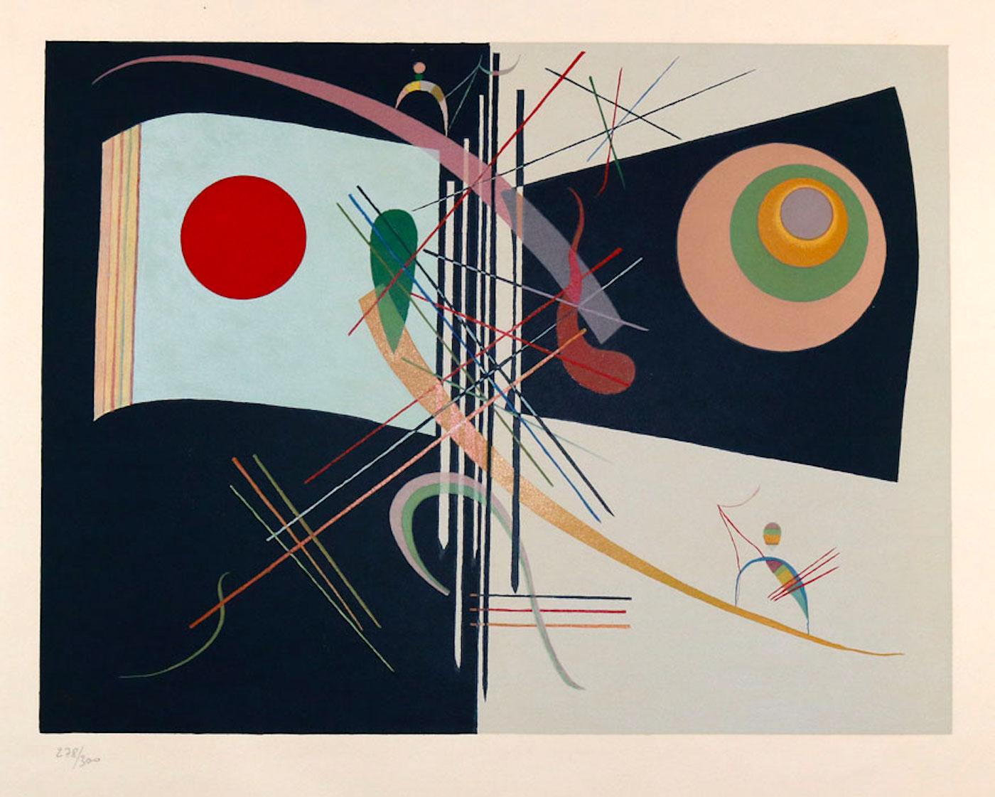 Wassily Kandinsky Abstract Print - Composition from "Derrière Le Miroir"- Original Lithograph by W. Kandinsky -1937