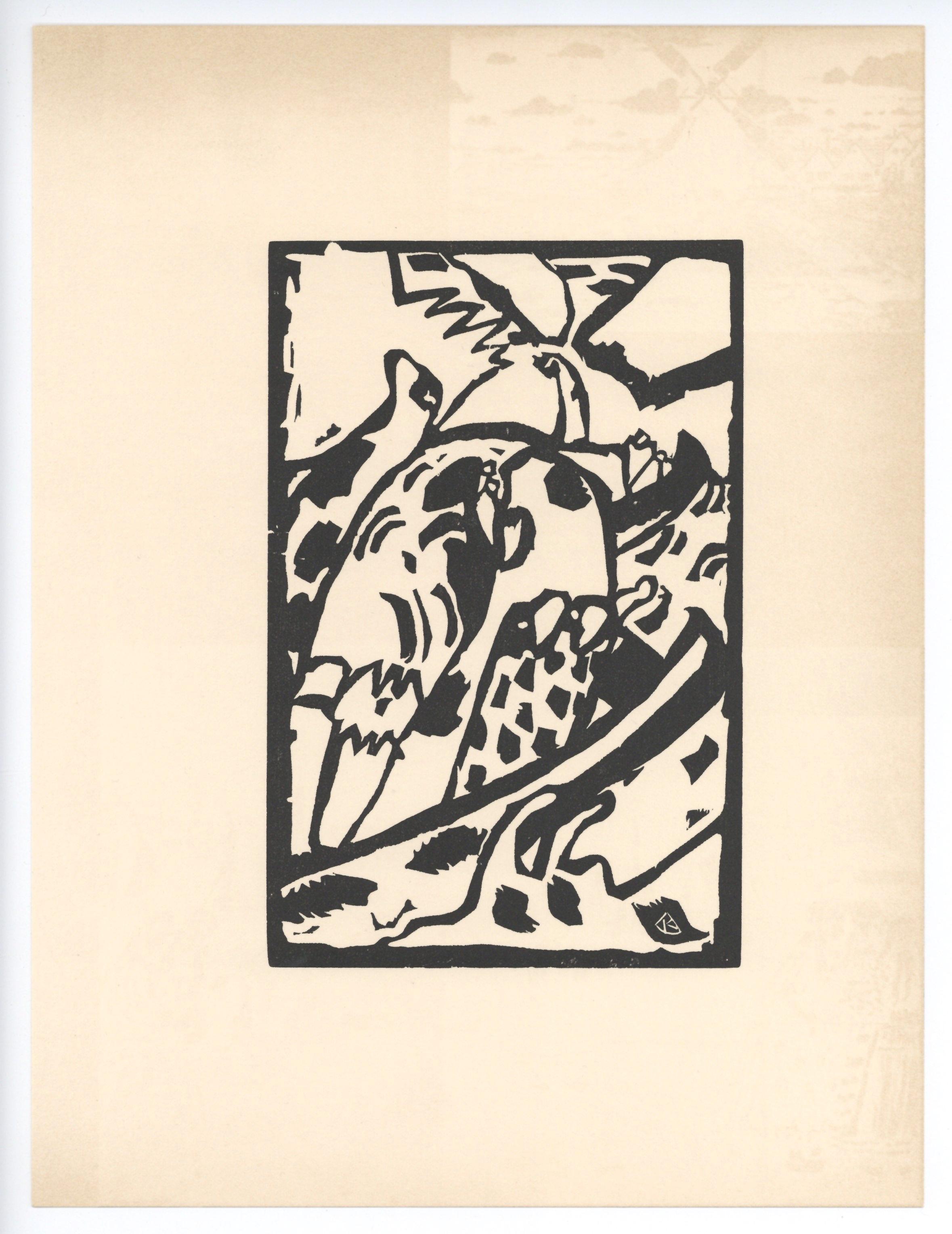 "Improvisation 7" original woodcut - Print by Wassily Kandinsky