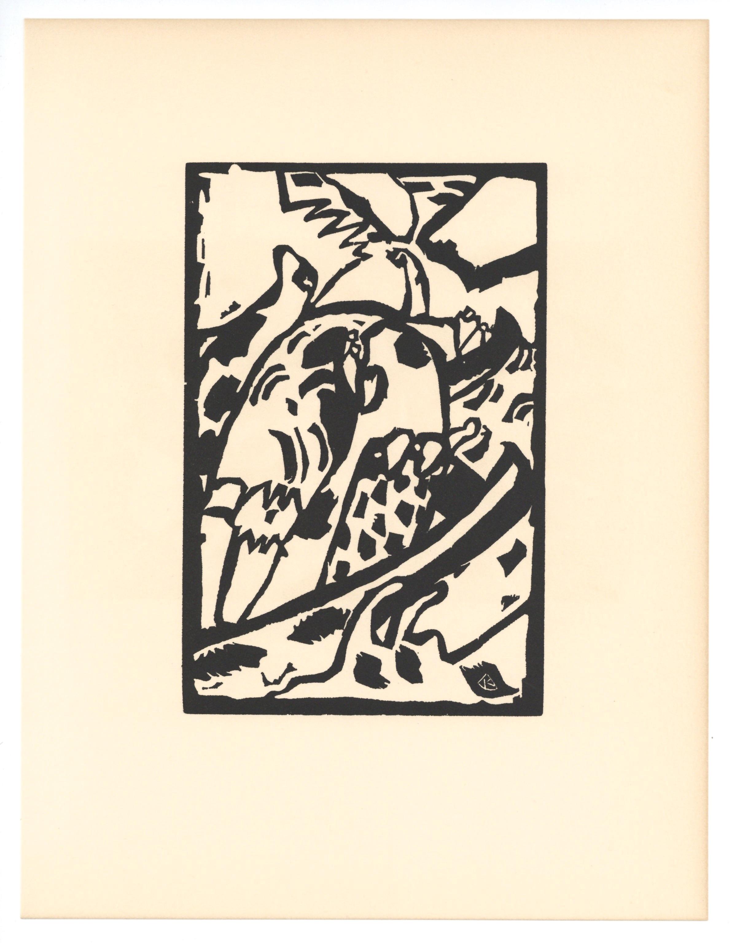 "Improvisation 7" original woodcut - Print by Wassily Kandinsky