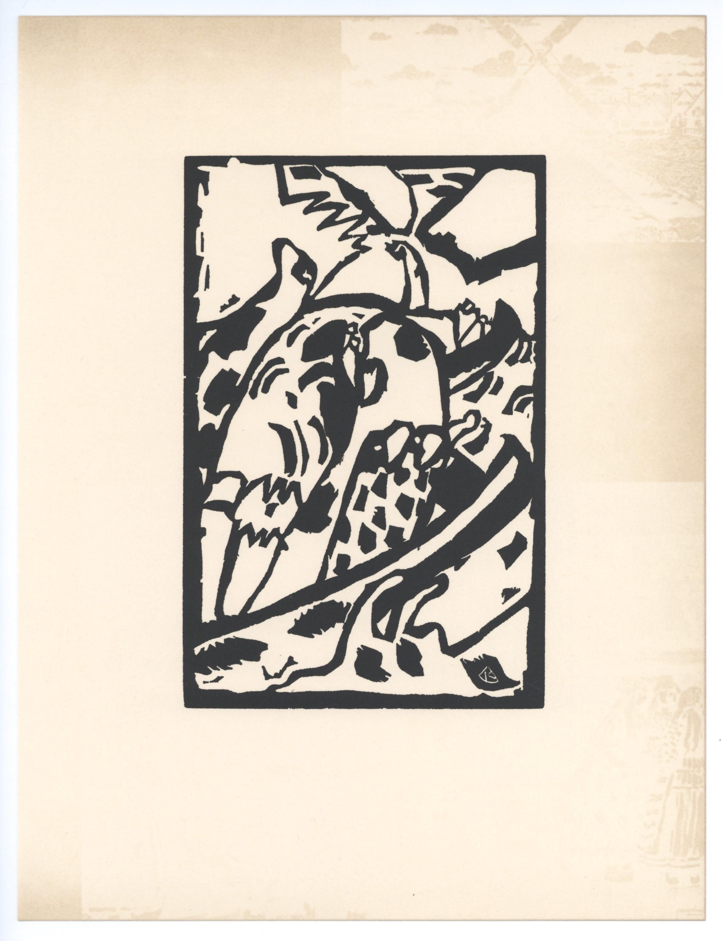 "Improvisation 7" original woodcut - Print by Wassily Kandinsky