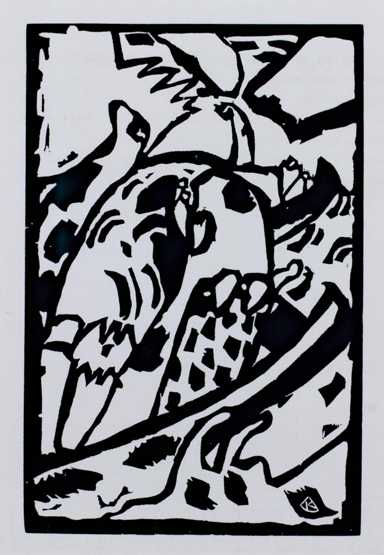 „Improvisation 7“, Original, Erstausgabe, Holzschnitt  aus „Klnge“ von Wassily Kandinsky im Angebot 1