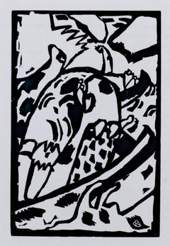 'Improvisation 7' original first ed. woodcut  from 'Klänge' by Wassily Kandinsky