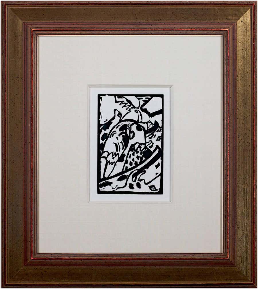 'Improvisation 7' original first ed. woodcut from 'Klänge' by Wassily Kandinsky
